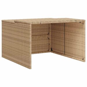 vidaXL Garaža za robotsko kosilnico bež 86x90x52/57 cm poli ratan