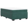 vidaXL Box spring postelja z vzmetnico temno zelen 120x190 cm žamet