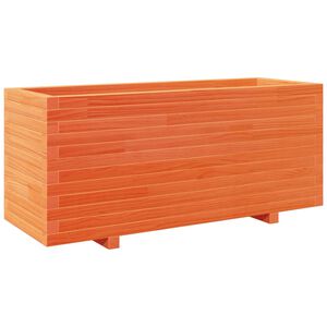 vidaXL Vrtno cvetlično korito vo&scaron;čeno 110x40x49,5 cm trdna borovina