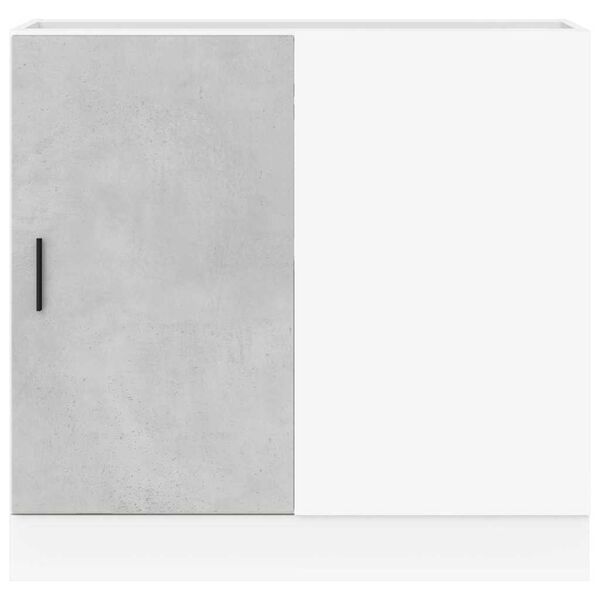 vidaXL Osnovna omarica za umivalnik “Lyon” betonsko siv inženirski les