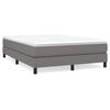 vidaXL Posteljni okvir z vzmetmi temno siv 140x190 cm blago