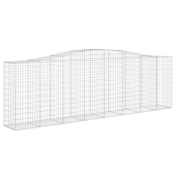 vidaXL Obokane gabion ko&scaron;are 4 kosi 400x50x120/140 cm pocinkano železo