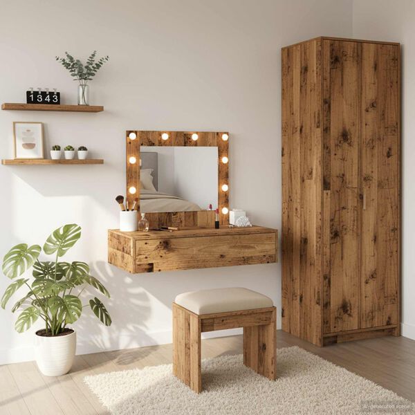 vidaXL Toaletna mizica Rjava 83 x 40 x 70 cm Konstruiran les