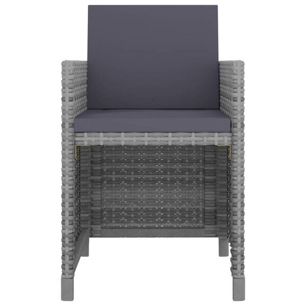 vidaXL Zunanja jedilna garnitura z blazinami 13-delna poli ratan