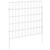 vidaXL Ograja za vrt z žeblji 24 kos 55 x 50 cm Pocinkano jeklo