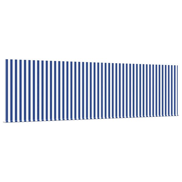 vidaXL Retraktilna tenda Modra in bela 400 &times; 300 cm