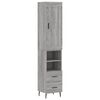 vidaXL Visoka omara siva sonoma 34,5x34x180 cm inženirski les