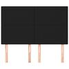 vidaXL Vzglavje postelje črno 144x5x118/128 cm blago