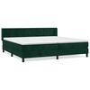 vidaXL Box spring postelja z vzmetnico temno zelena 200x200 cm žamet
