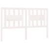 vidaXL Posteljno vzglavje belo 146x4x100 cm trdna borovina