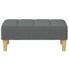 vidaXL Kavč dvosed z leži&scaron;čem in stolčkom za noge temno sivo blago