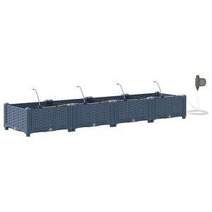 vidaXL Vrtni lonček 4 kos Siva 160 x 40 x 22 cm PP