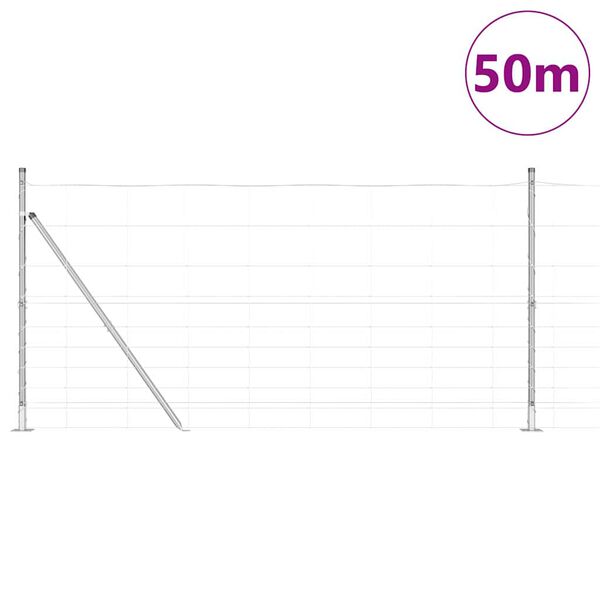 vidaXL Steber ograje. Cinkano 50 x 1,2 m Jeklo