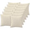vidaXL Blazina 12 kos HEERLEN Krem 40 x 40 cm Mikrofibra