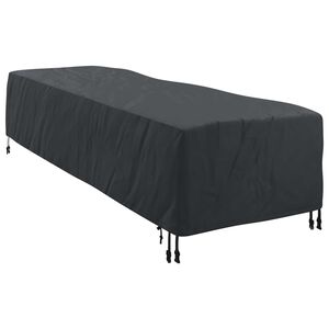 vidaXL Prevleka za ležalnike Enobarvno Črna 74 x 210 x 40 cm blago