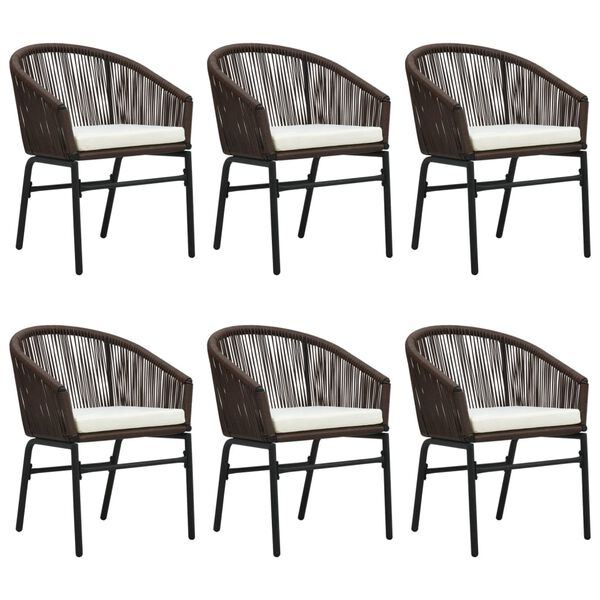 vidaXL Vrtna jedilna garnitura 7-delna rjava