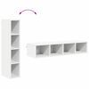 vidaXL Viseča omarica Bela 20 x 29,5 x 100 cm Konstruiran les