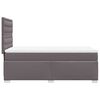 vidaXL Box spring postelja z vzmetnico siva 80x200 cm umetno usnje