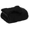 vidaXL Poletna odeja Črna 155 x 220 cm Mikrofibra in Teddy flis