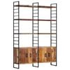 vidaXL Knjižna omara 4-nadstropna 124x30x180 cm trden predelan les