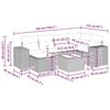 vidaXL Vrtna sedežna garnitura 7-delna z blazinami bež poli ratan