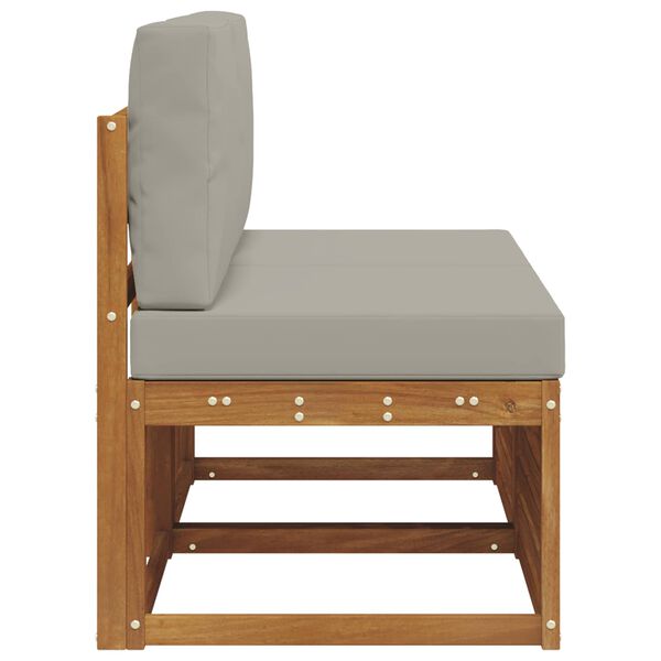 vidaXL 2 Kos Srednji zunanji kavč Masiven les akacije Naravna