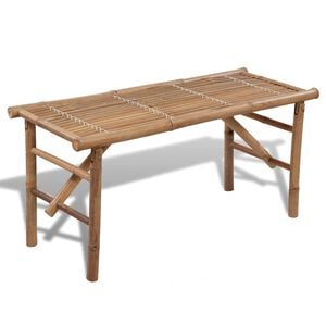 vidaXL Zložljiva vrtna klop 118 cm bambus