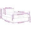 vidaXL Otomanski posteljni okvir z vzmetnico taupe 120x190 cm blago