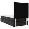 vidaXL Postelja s shranjevanjem Črna 90 x 200 cm Umjetno usnje