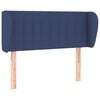 vidaXL Vzglavje z u&scaron;esi modro 83x23x78/88 cm blago