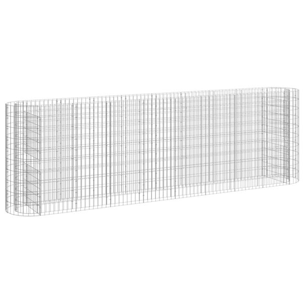 vidaXL Visoka greda gabion pocinkano železo 330x50x100 cm