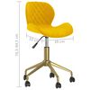 335036 vidaXL Swivel Dining Chairs 2 pcs Mustard Yellow Velvet