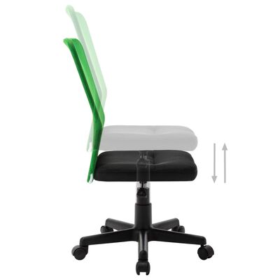 vidaXL Pisarniški stol črn in zelen 44x52x100 cm mrežasto blago