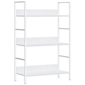 vidaXL Knjižna polica 3-nadstropna bela 60x27,6x90,5 cm inž. les
