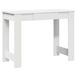 vidaXL Pisalna miza bela 100x45x75 cm iverna plo&scaron;ča