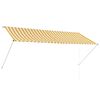 vidaXL Zložljiva tenda 300x150 cm rumena in bela