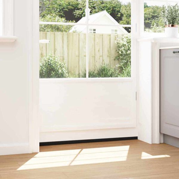 vidaXL Skrbniki za vrata z vijaki 2 pcs Črna 100 cm