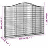 vidaXL Obokane gabion ko&scaron;are 9 kosov 200x30x140/160cm pocinkano železo