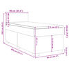 vidaXL Box spring postelja z vzmetnico svetlo siva 90x200 cm žamet
