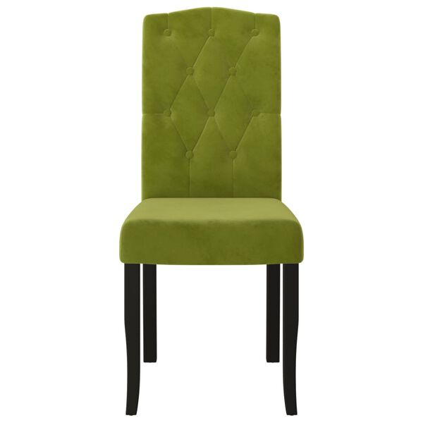 vidaXL Jedilni stoli 6 kosa svetlo zeleni žamet