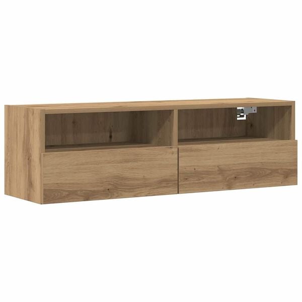 vidaXL TV stenska omara artisan hrast 100 x 30 x 30 cm Konstruiran les