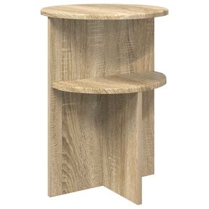 vidaXL Stranska miza Sonoma hrast &Oslash; 39,5 x 55 cm Inženirski les