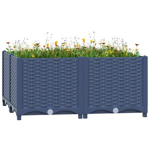 vidaXL Visoka greda 80x80x38 cm polipropilen