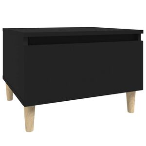vidaXL Stranska mizica črna 50x46x35 cm inženirski les