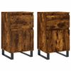 vidaXL Komoda 2 kosa dimljeni hrast 40x35x70 cm inženirski les