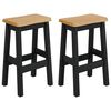 VidaXL Visok barski stol EKAI 2 pcs Črna 40 x 29 x 63 cm