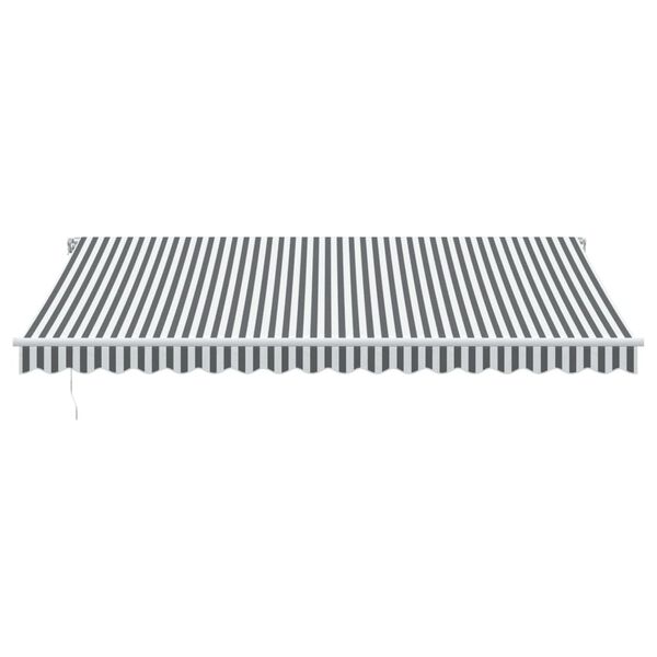 vidaXL Ročno zložljiva tenda antracit in bela 450x350 cm