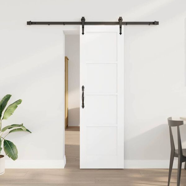 vidaXL Drsna vrata ORKDAL Bela 61 x 198,5 cm Masivno borovo les