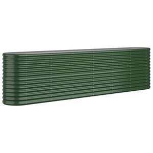 vidaXL Visoka greda iz cinkanega jekla 260x40x68 cm zelena