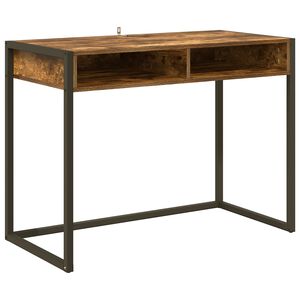 vidaXL Miza Dimni hrast Inženirski les 100 x 50 x 75 cm